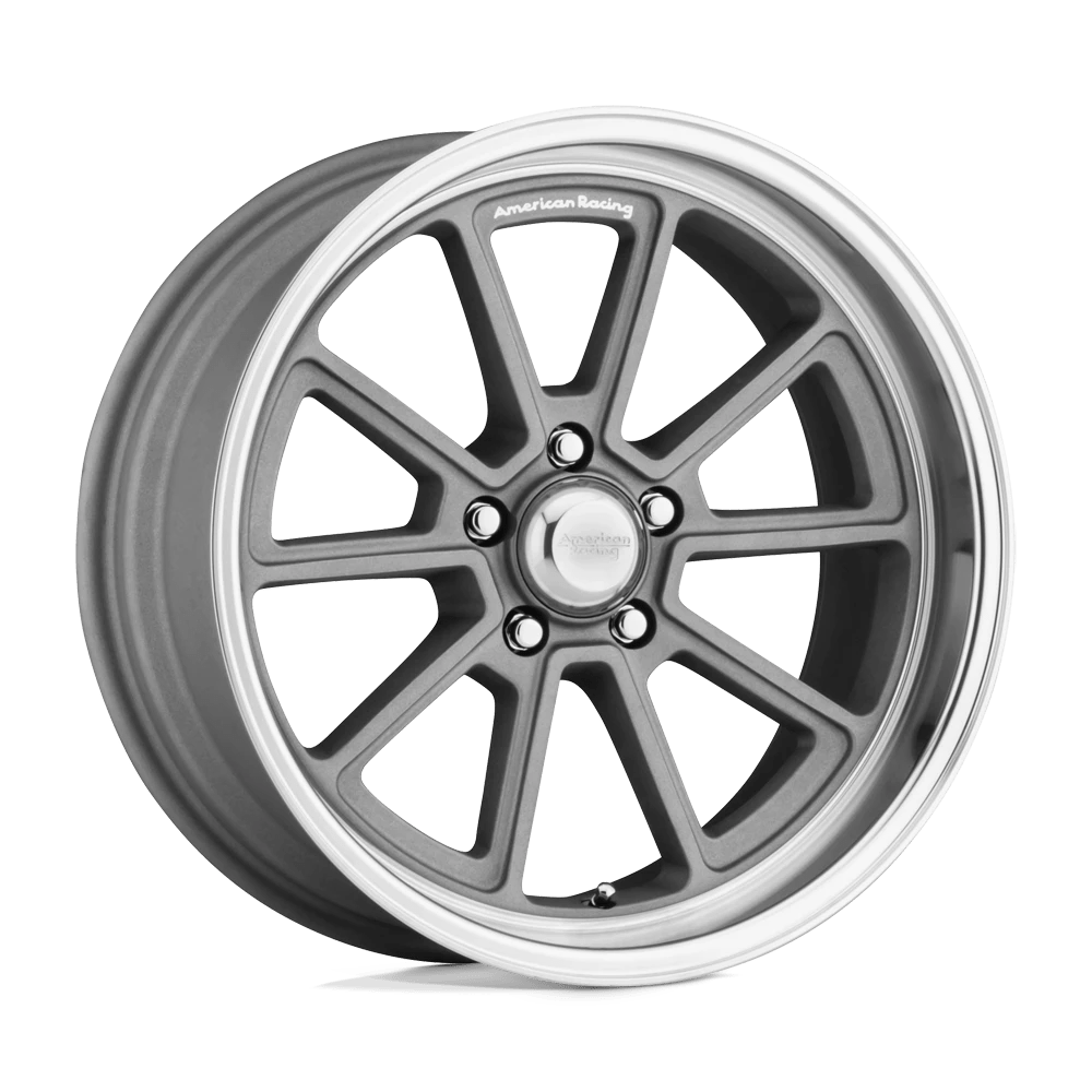 American Racing Vintage VN510 DRAFT 18X10 12 5X114.3/5X4.5 Vintage Silver  Diamond Cut Lip