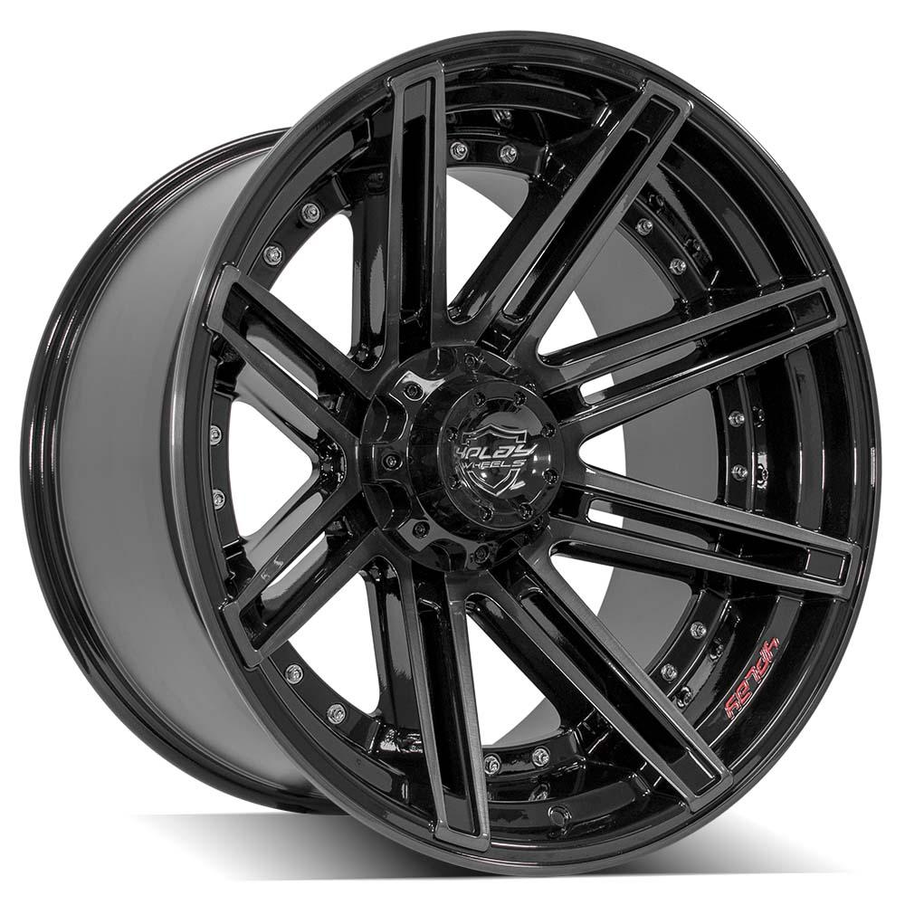 4PLAY 4P08 WHEELS | 22X12 -44MM | 6X135,6X139.7 (6X5.5) | BRUSHED BLACK