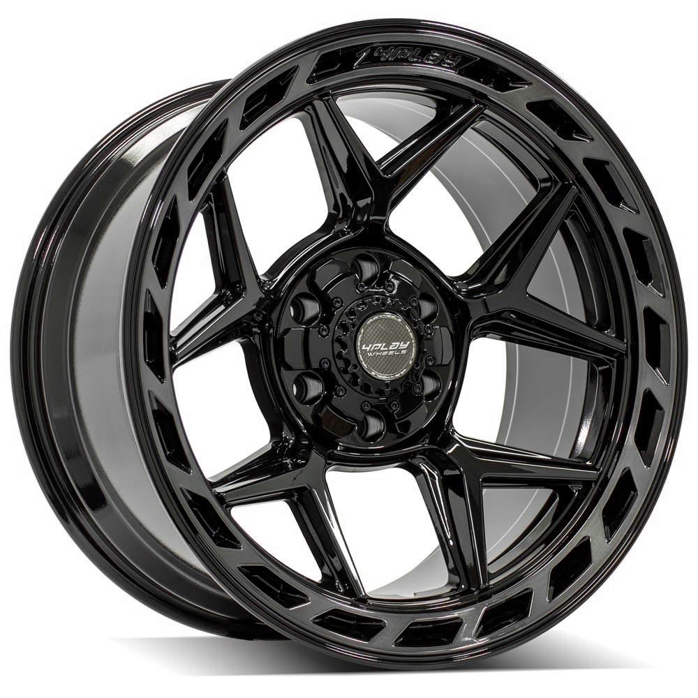 4Play 4P55 20x10 -18 6x135/6x139.7 Gloss Black Brushed