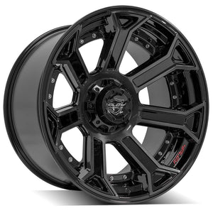 4PLAY Gen2 4P70 22x12 6x135mm & 6x5.5" -44et in Gloss Black w/ Brushed Face & Tinted Clear