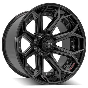 4PLAY Gen2 4P80R 22x12 8x170mm -44et in Gloss Black w/ Brushed Face & Tinted Clear