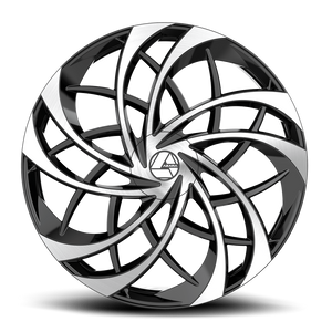 AZARA AZA-540 24X9 32 5X115/5X120 GLOSS BLACK & MACHINED