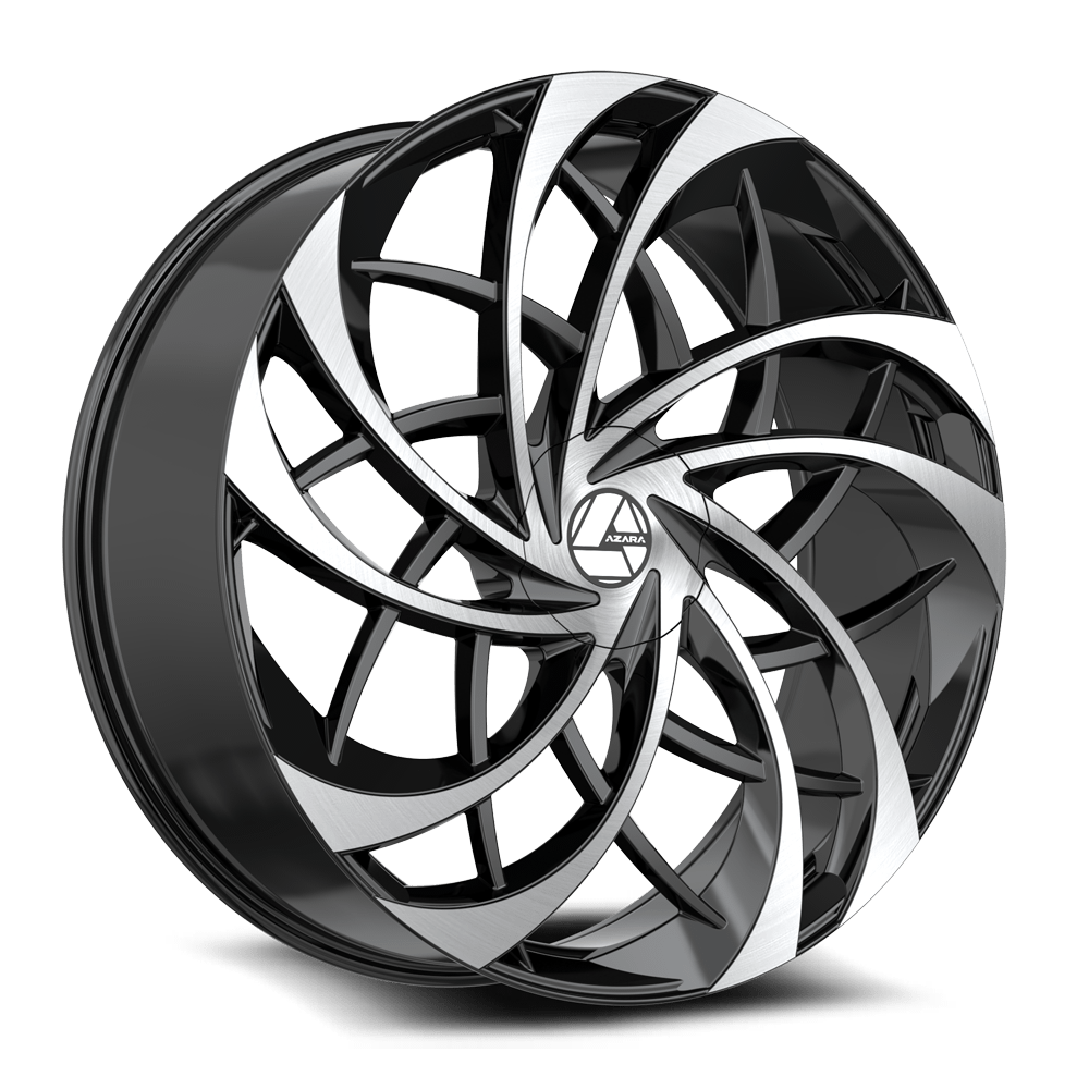 AZARA AZA-540 18X8 35 5X114.3/5X120 GLOSS BLACK & MACHINED