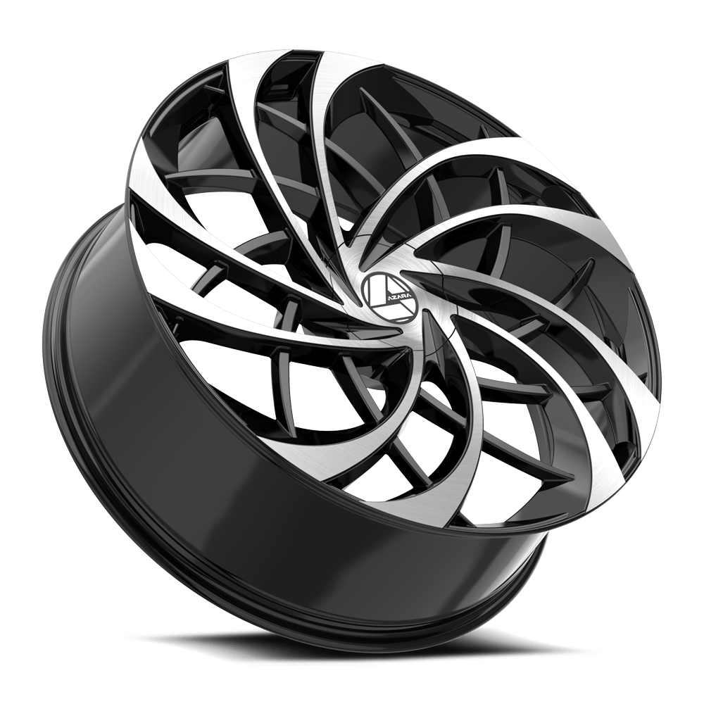 AZARA AZA-540 18X8 35 5X114.3/5X120 GLOSS BLACK & MACHINED