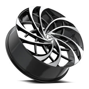 AZARA AZA-540 24X9 32 5X115/5X120 GLOSS BLACK & MACHINED