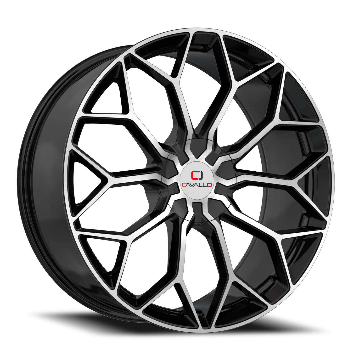 CAVALLO CLV-44 18X8 35 5X114.3/5X120 GLOSS BLACK & MACHINED