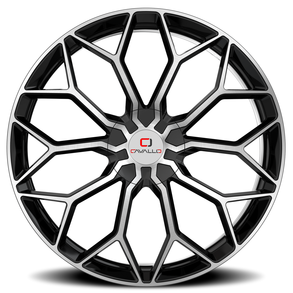 CAVALLO CLV-44 18X8 35 5X114.3/5X120 GLOSS BLACK & MACHINED