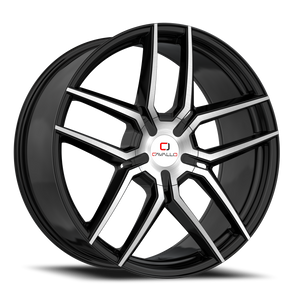 CAVALLO CLV-55 18X8 35 5X112/5X114.3 GLOSS BLACK & MACHINED