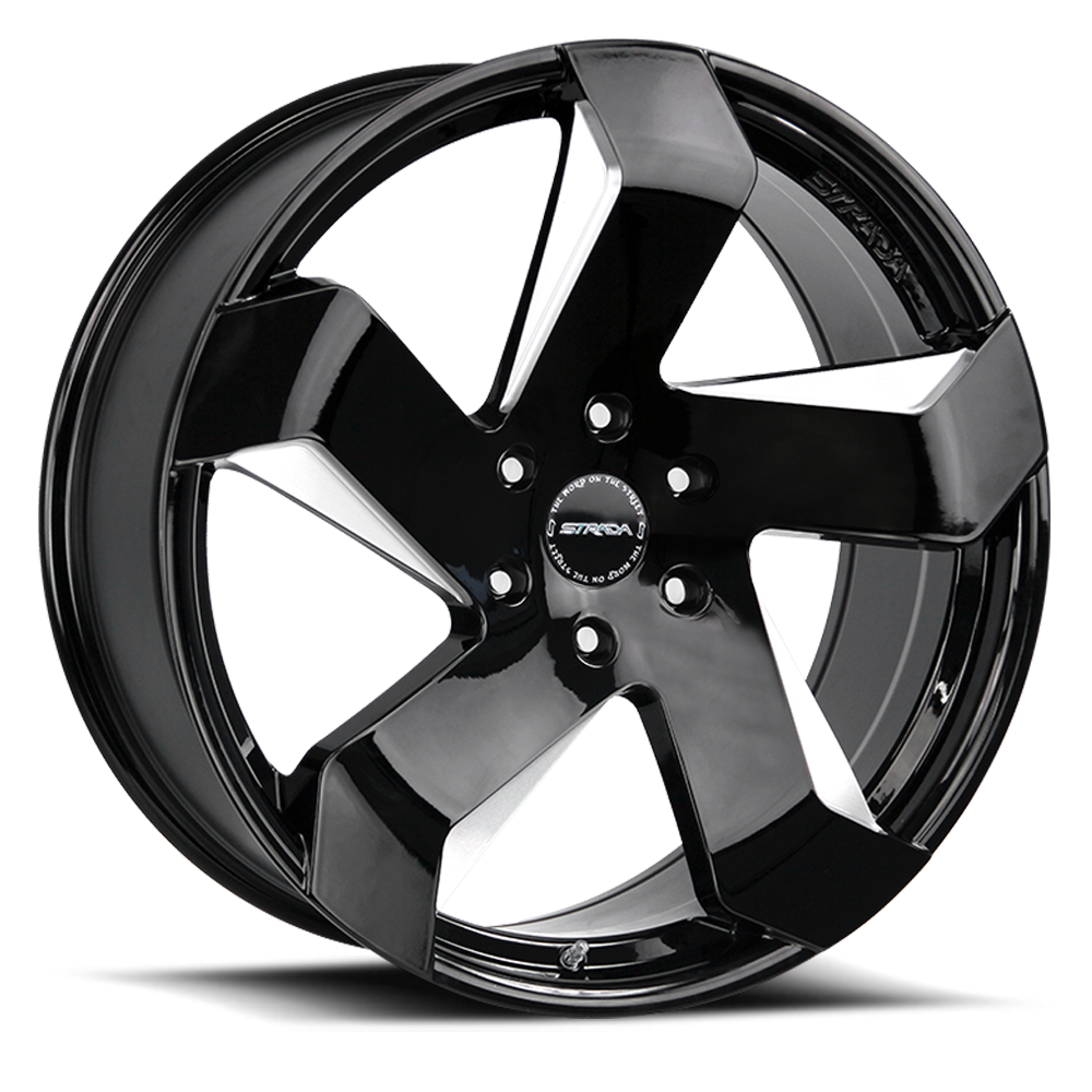 STRADA S65 COLTELLO 24X10 15MM 5X115 GLOSS BLACK MILLED | S65451515GBML