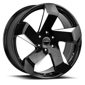 STRADA S65 COLTELLO 24X10 15MM 5X115 GLOSS BLACK MILLED | S65451515GBML