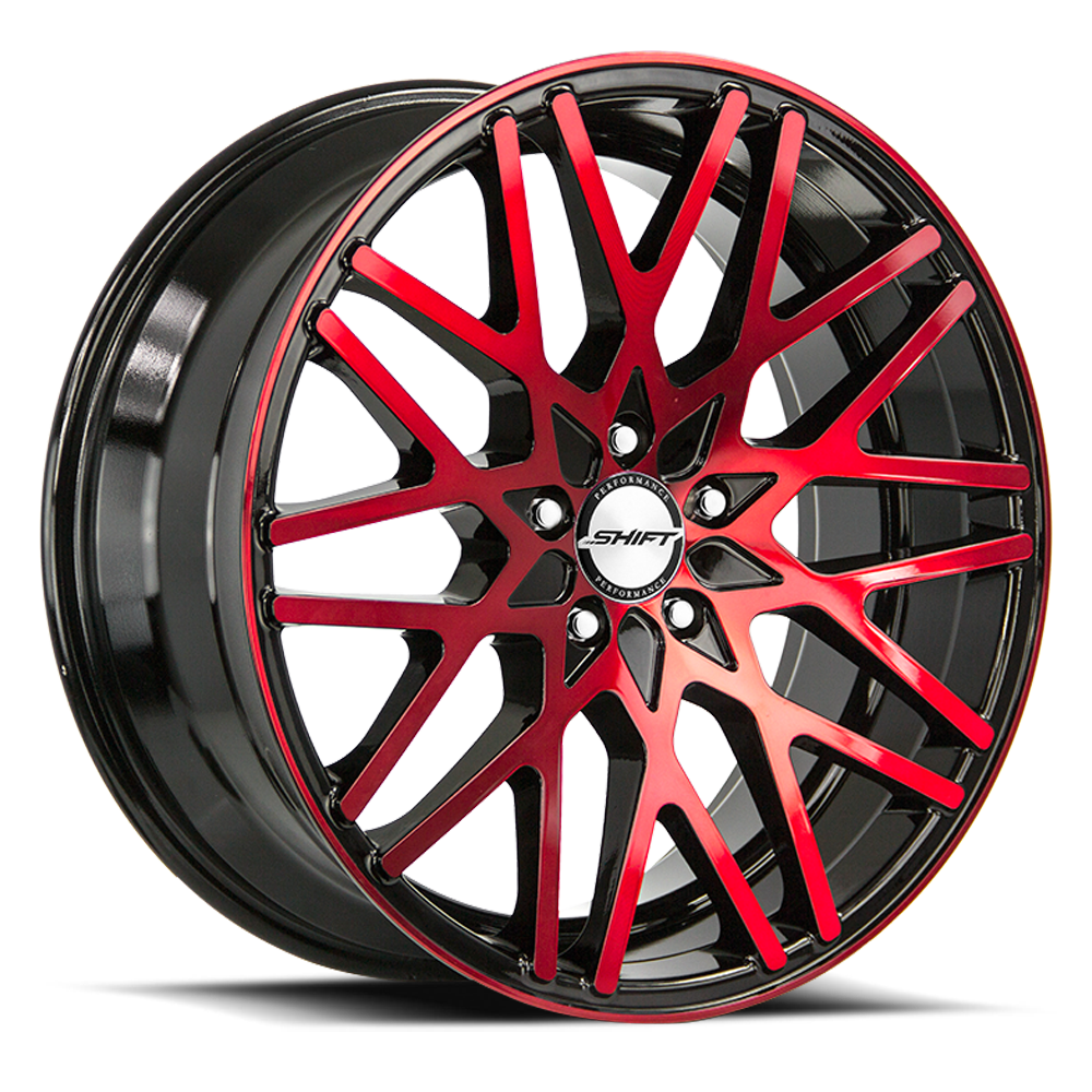 SHIFT H32 FORMULA 20X8.5 35MM 5X120 GLOSS BLACK CANDY RED MACHINE | H32052035GBMR