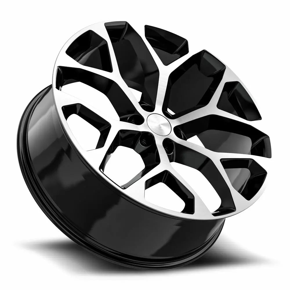 O.E. REVOLUTION G-09 26X10 24 6X139.7 GLOSS BLACK & MACHINED