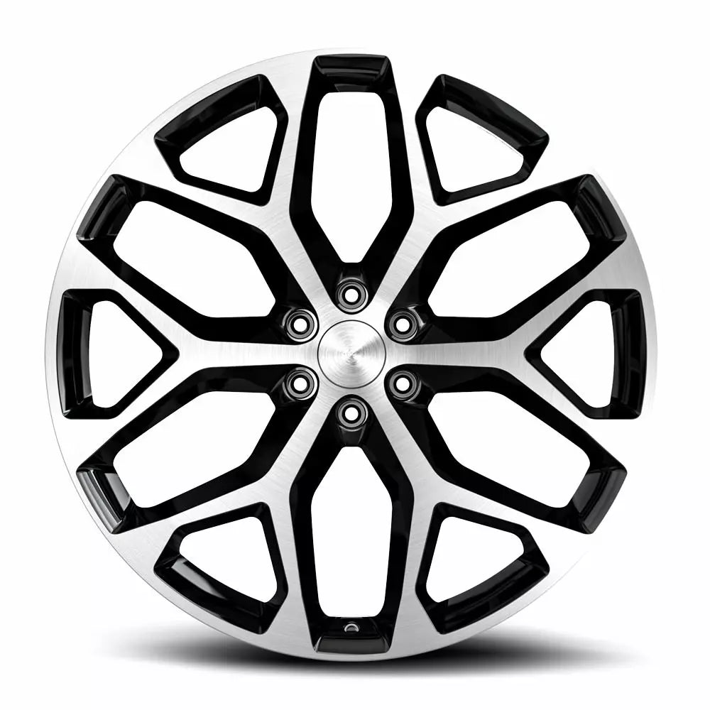 O.E. REVOLUTION G-09 26X10 24 6X139.7 GLOSS BLACK & MACHINED