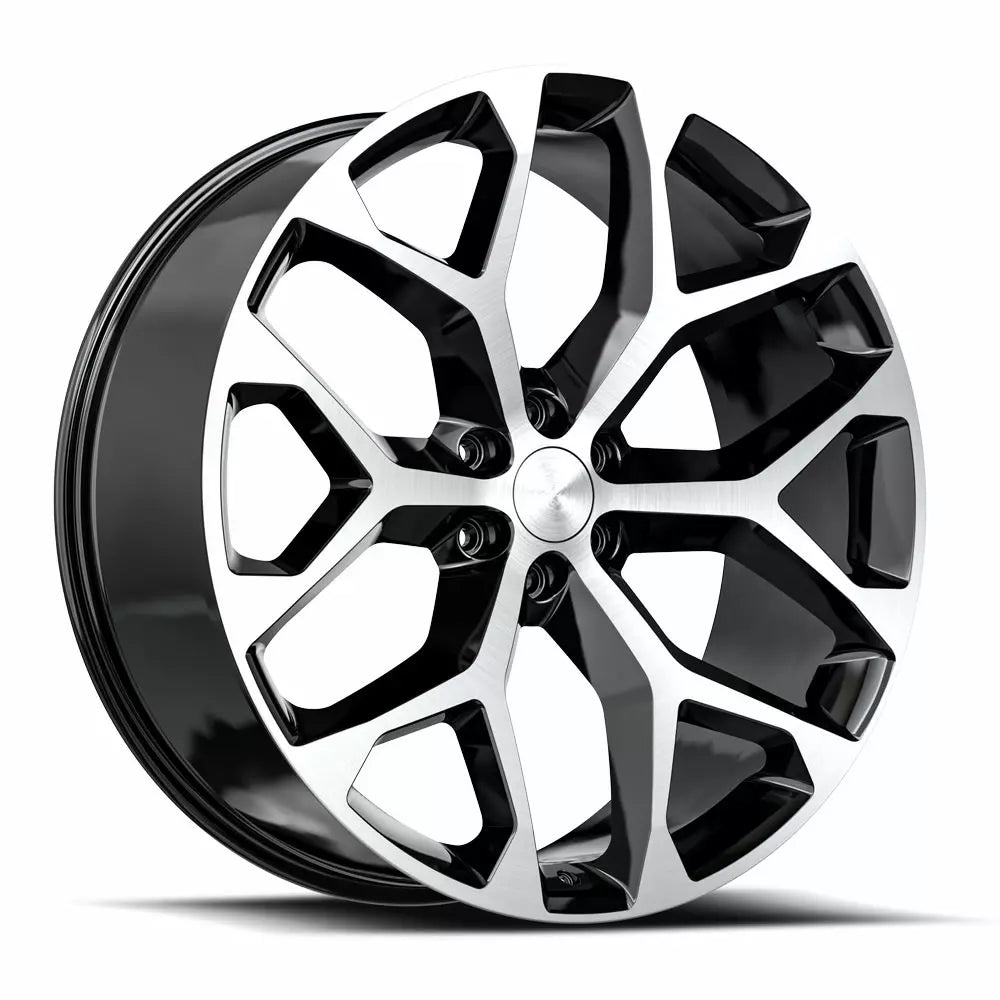 O.E. REVOLUTION G-09 26X10 24 6X139.7 GLOSS BLACK & MACHINED