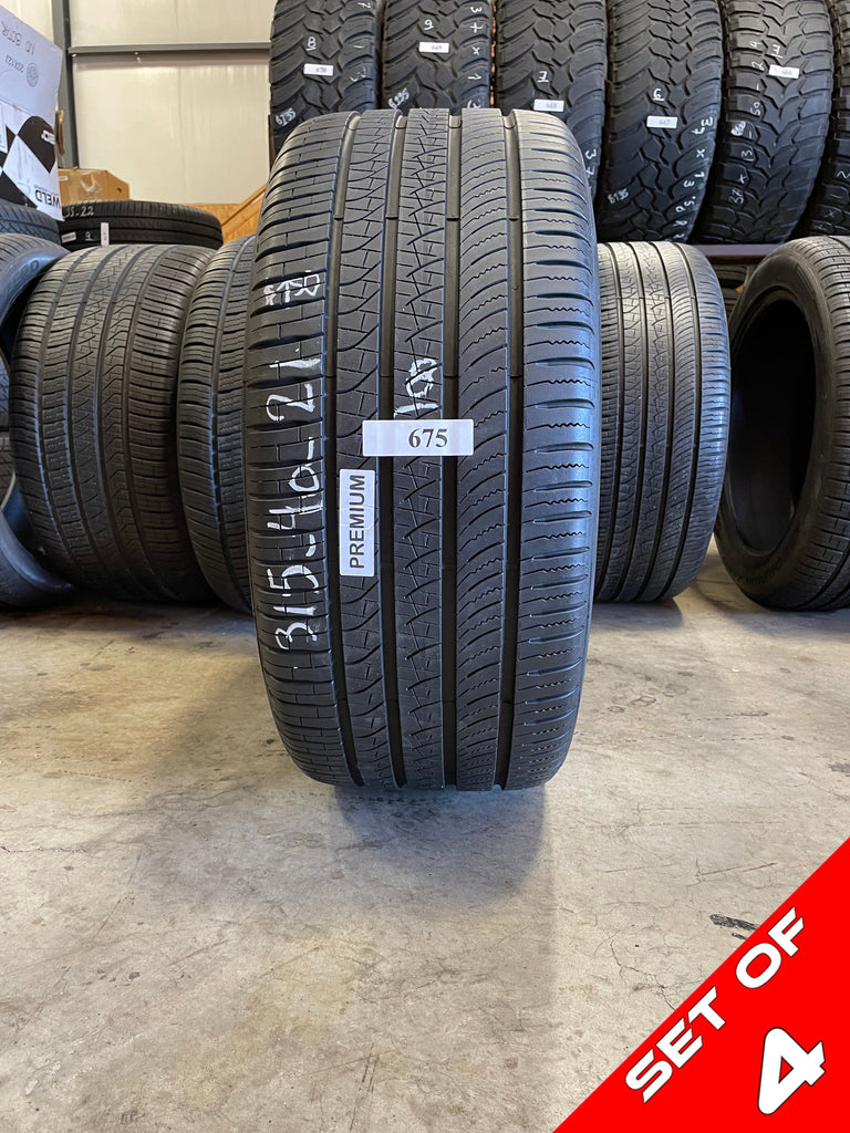 SET OF 4 315/40R21 Pirelli Scorpion Zero 115 Y XL - Used Tires