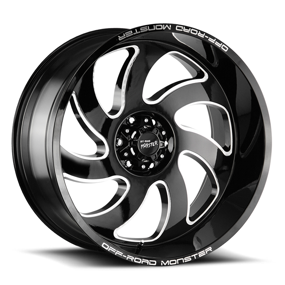 OFF ROAD MONSTER M07 M07 22X12 NEG 44MM 5X127 GLOSS BLACK MILLED | M07212527N44GBML