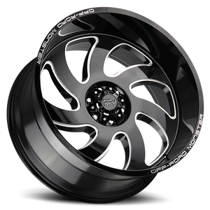 OFF ROAD MONSTER M07 M07 22X12 NEG 44MM 5X127 GLOSS BLACK MILLED | M07212527N44GBML