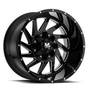 OFF ROAD MONSTER M12 M12 24X14 NEG 76MM 6X139.7 GLOSS BLACK MILLED | M12414639N76GBML