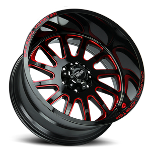 OFF ROAD MONSTER M17 M17 20X10 NEG 19MM 5X127 GLOSS BLACK CANDY RED MILLED | M170527N19GBMLR