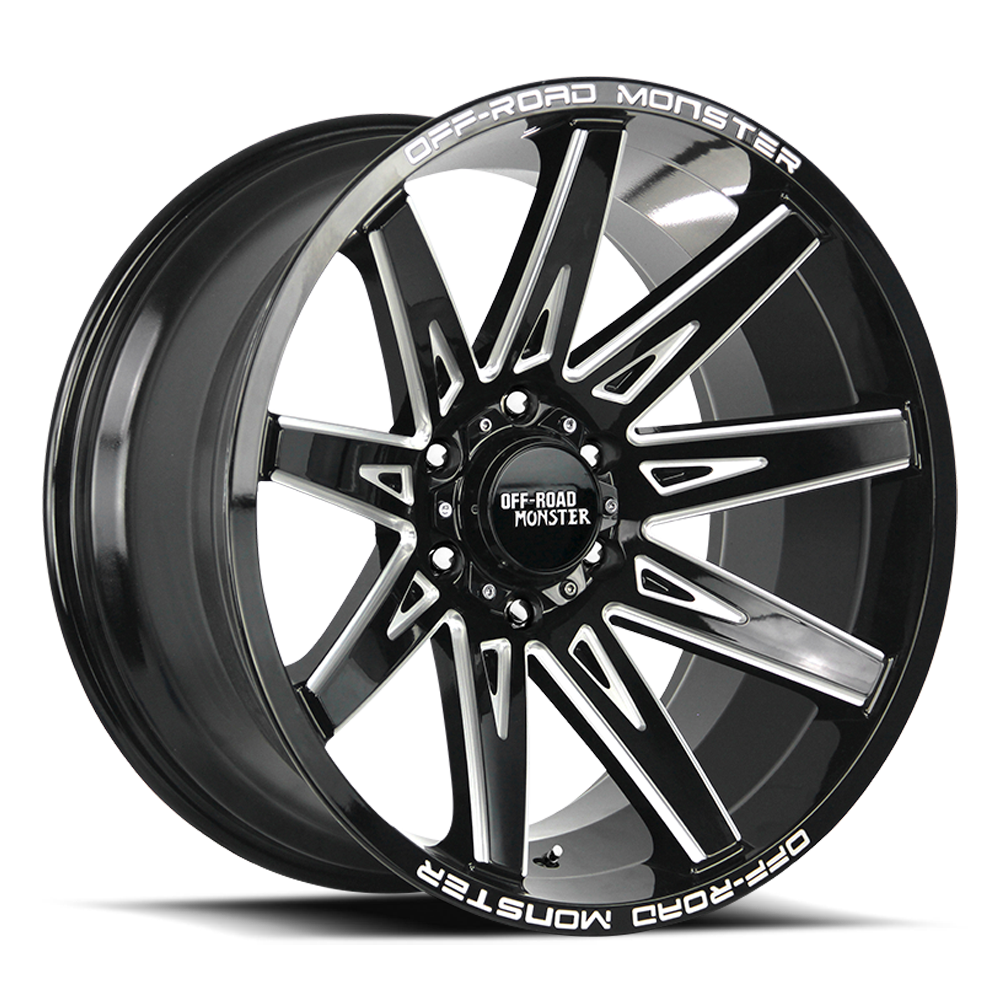 OFF ROAD MONSTER M25 M25 22X12 NEG 44MM 5X127 GLOSS BLACK MILLED | M25212527N44GBML