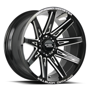 OFF ROAD MONSTER M25 M25 20X10 NEG 19MM 5X127 GLOSS BLACK MILLED | M250527N19GBML