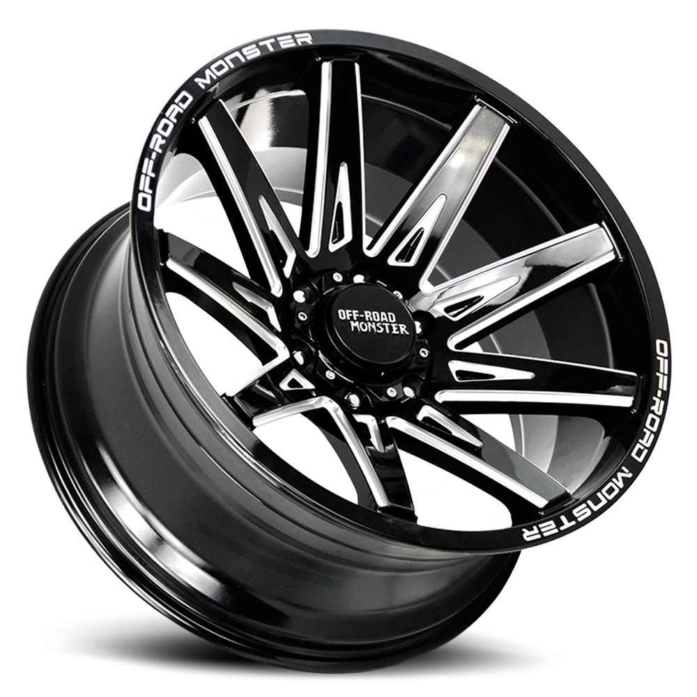 OFF ROAD MONSTER M25 M25 22X12 NEG 44MM 5X127 GLOSS BLACK MILLED | M25212527N44GBML