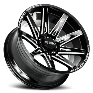 OFF ROAD MONSTER M25 M25 22X12 NEG 44MM 5X127 GLOSS BLACK MILLED | M25212527N44GBML