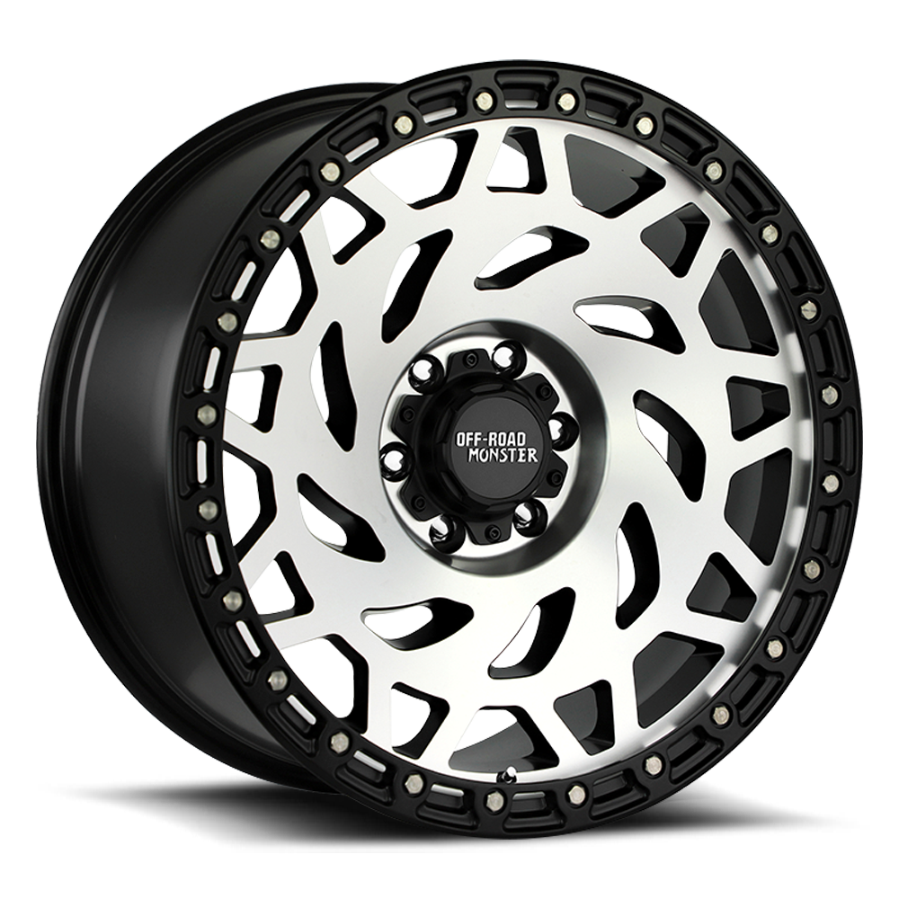 OFF ROAD MONSTER M50 M50 20X9.5 NEG 12MM 5X127 GLOSS BLACK MACHINED BLACK RIN | M500527N12GBMBR