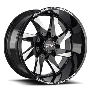 OFF ROAD MONSTER M80 M80 24X12 NEG 44MM 6X135 GLOSS BLACK MILLED | M80412635N44GBML