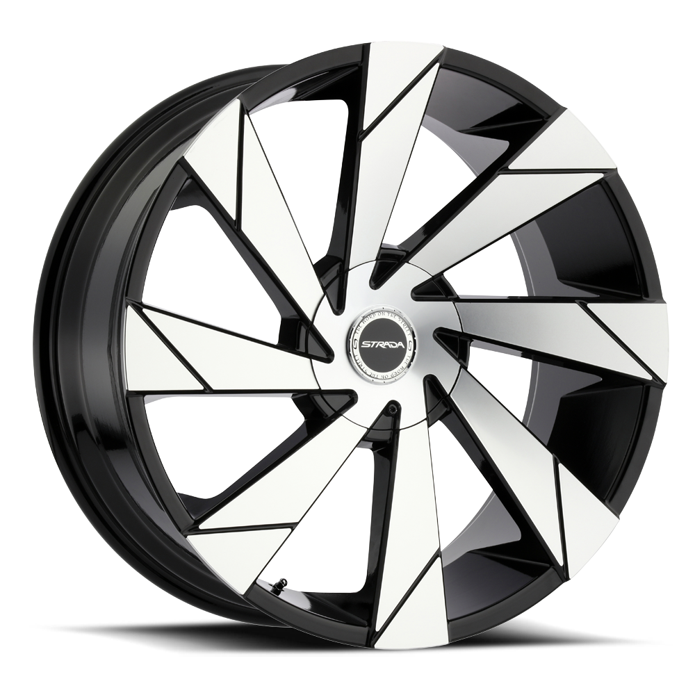 STRADA S62 MOTO 24X10 15MM 5X115/5X120 GLOSS BLACK MACHINED | S62450115GBM