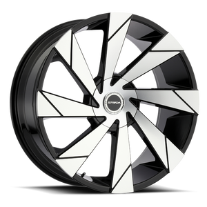 STRADA S62 MOTO 24X10 15MM 5X115/5X120 GLOSS BLACK MACHINED | S62450115GBM