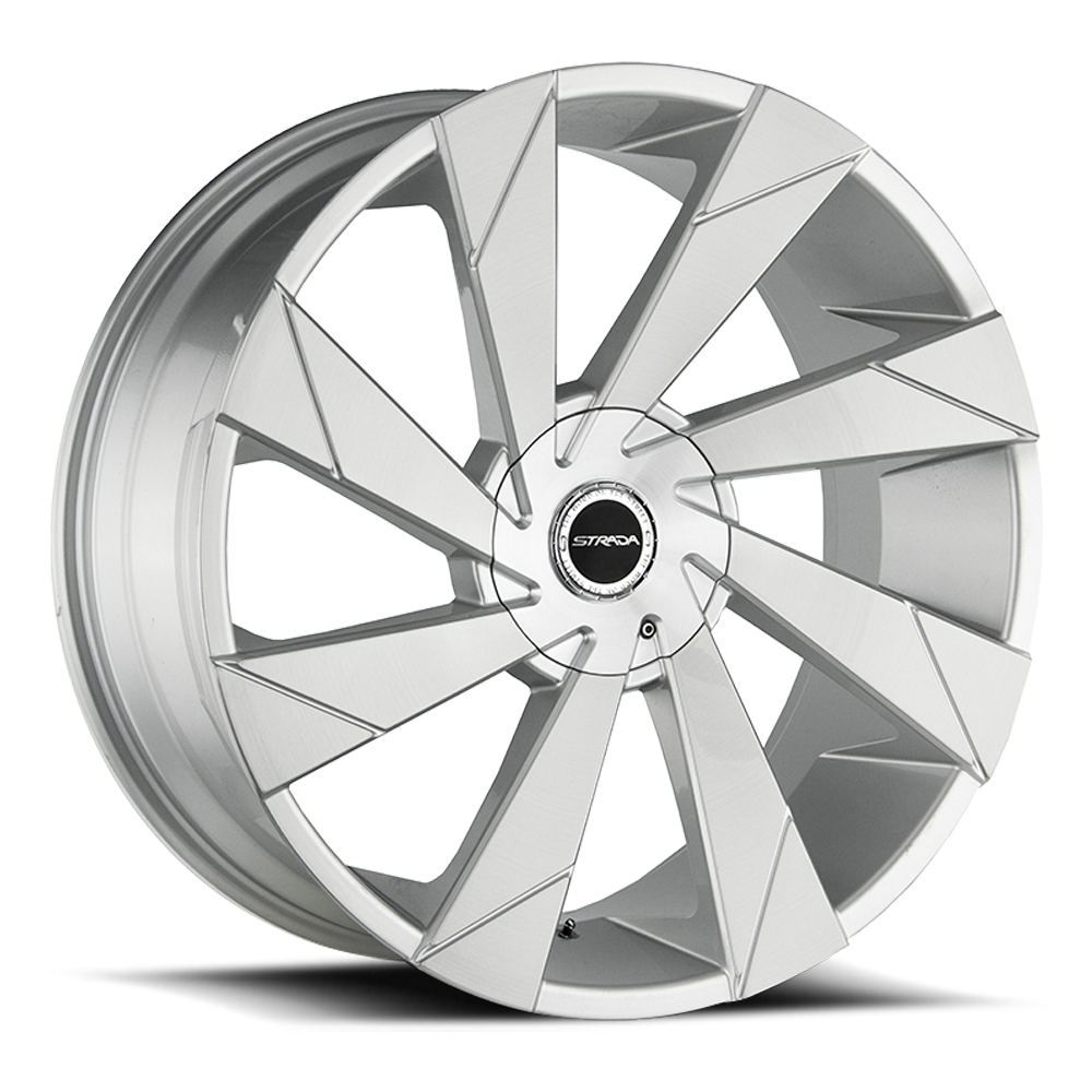 STRADA S62 MOTO 22X9 35MM 5X114.3/5X120 BRUSHED FACE SILVER | S62250135BFS