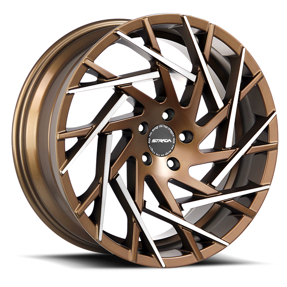 STRADA S64 NIDO 22X9 15MM 5X115 BRONZE MACHINED TIPS | S64251515BZMT