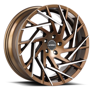 STRADA S64 NIDO 22X9 15MM 5X115 BRONZE MACHINED TIPS | S64251515BZMT