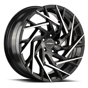 STRADA S64 NIDO 24X9.5 24MM 6X139.7 GLOSS BLACK MACHINED TIPS | S64463924GBMT