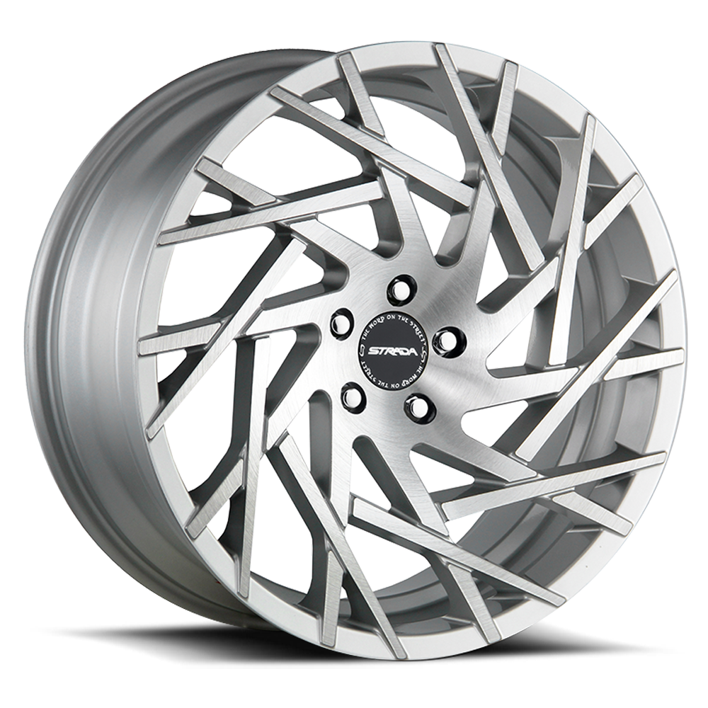 STRADA S64 NIDO 24X9.5 15MM 5X115 BRUSHED FACE SILVER | S64451515BFS