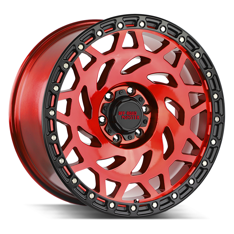 OFF ROAD MONSTER M50 M50 20X9.5 NEG 12MM BLANK CANDY RED BLACK RING | M500000N12RBR