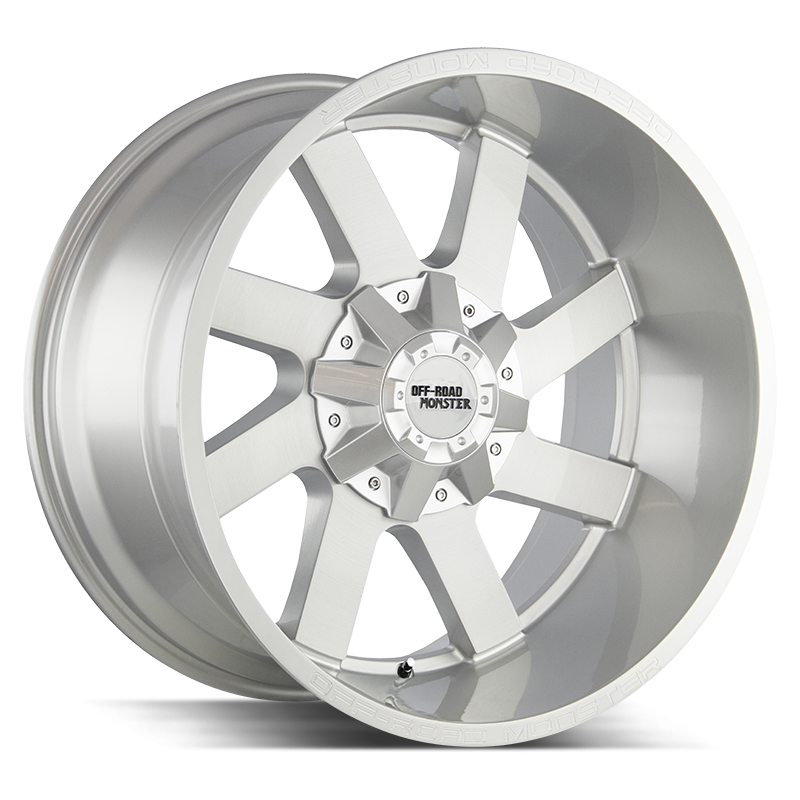 OFF ROAD MONSTER M80 M80 22X12 NEG 44MM BLANK BRUSHED FACE SILVER | M80212000N44BFS