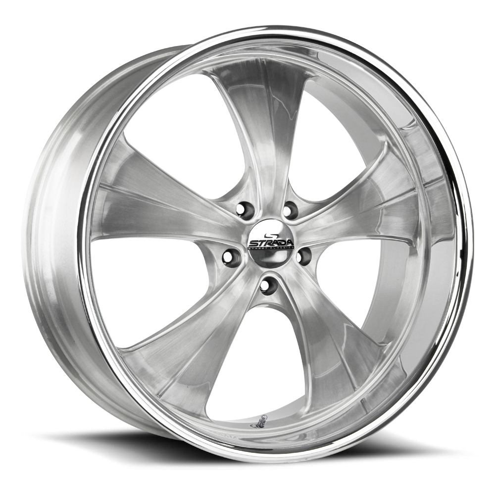 STRADA STREET CLASSICS C02 OLD SKOOL 24X10 15MM 5X127 BRUSHED FACE SILVER MILLED SS | C02452715BFSMLSS