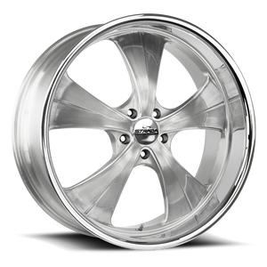 STRADA STREET CLASSICS C02 OLD SKOOL 24X10 15MM 5X127 BRUSHED FACE SILVER MILLED SS | C02452715BFSMLSS