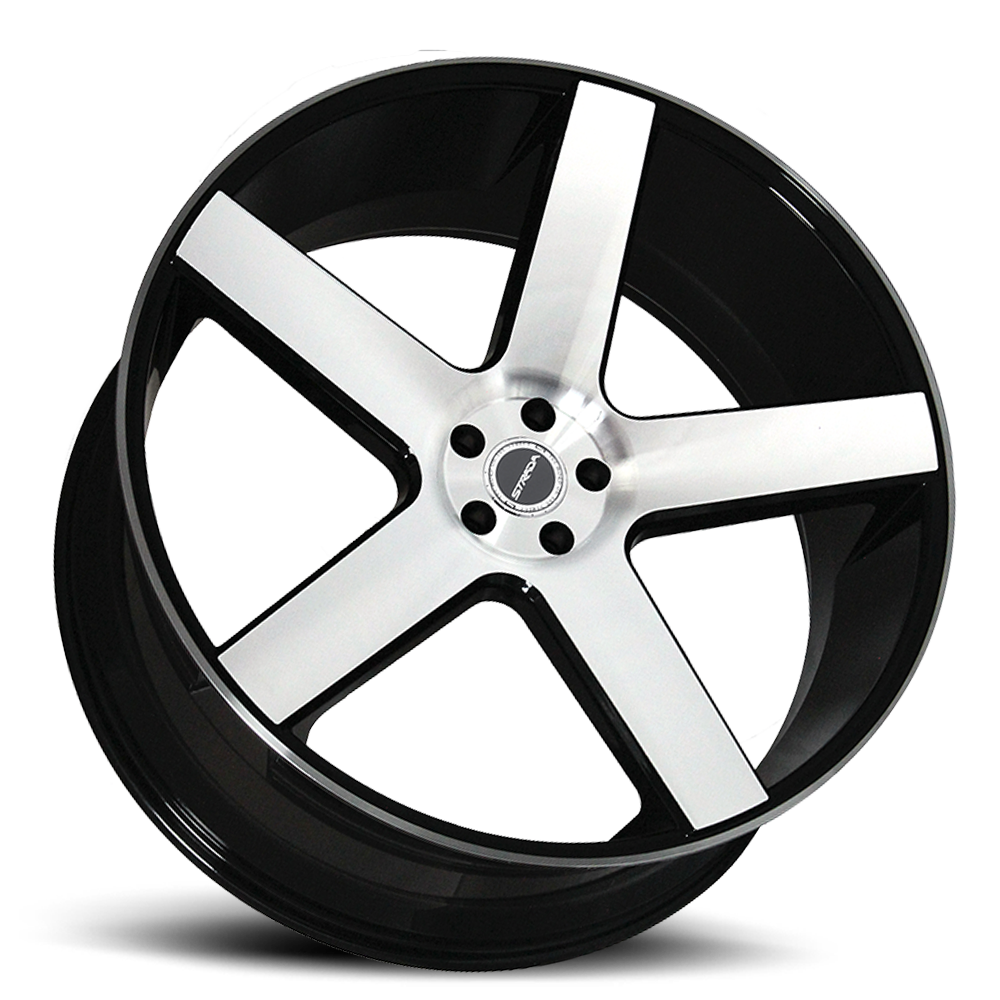 STRADA S35 PERFETTO 20X8.5 35MM 5X108 GLOSS BLACK MACHINED | S35050835GBM