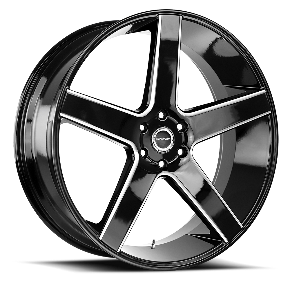 STRADA S35 PERFETTO 24X10 24MM 6X139.7 GLOSS BLACK MILLED | S35463924GBML