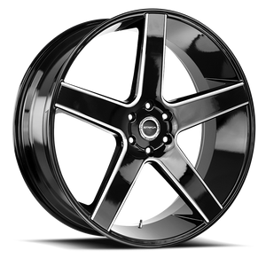 STRADA S35 PERFETTO 24X10 24MM 6X139.7 GLOSS BLACK MILLED | S35463924GBML