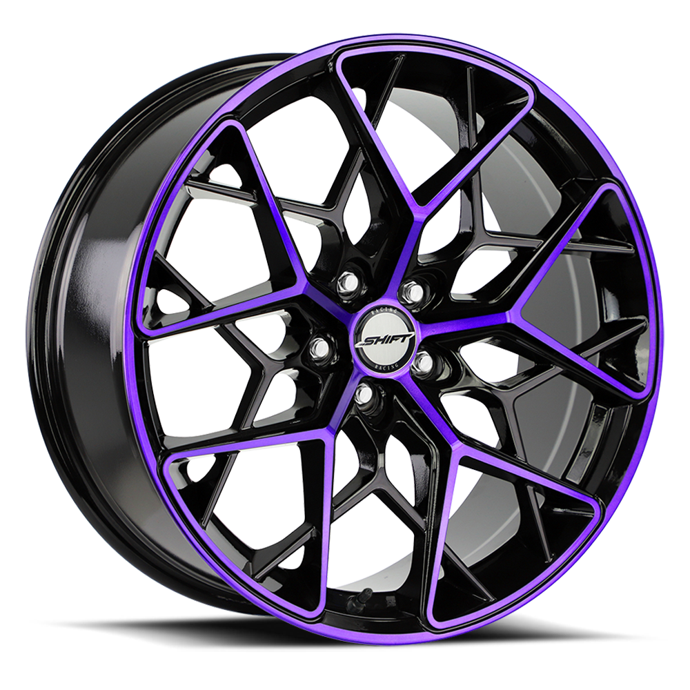 SHIFT H35 PISTON 20X8.5 35MM 5X120 GLOSS BLACK PURPLE MACHINED | H35052035GBMP