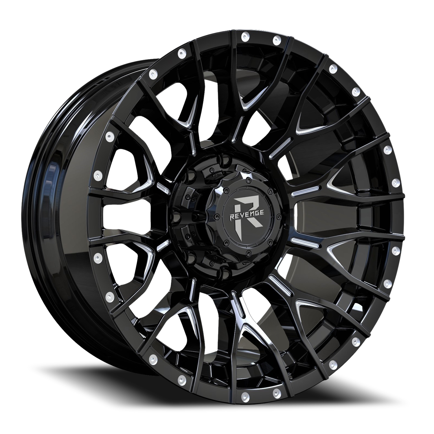 REVENGE OFFROAD RV201 20X10 -19 6X135/6X139.7 BLACK MILLED