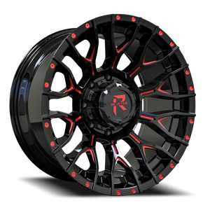 REVENGE OFFROAD RV201 20X10 -19 6X135/6X139.7 BLACK RED MILLED