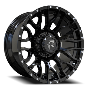 REVENGE OFFROAD RV201 20X10 -19 6X135/6X139.7 GLOSS BLACK RIVETS