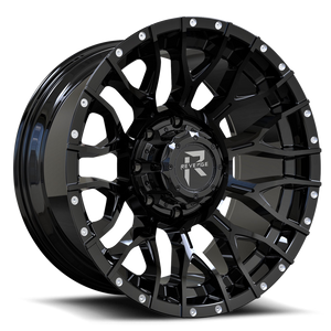 REVENGE OFFROAD RV201 20X10 -19 6X135/6X139.7 SATIN BLACK RIVETS