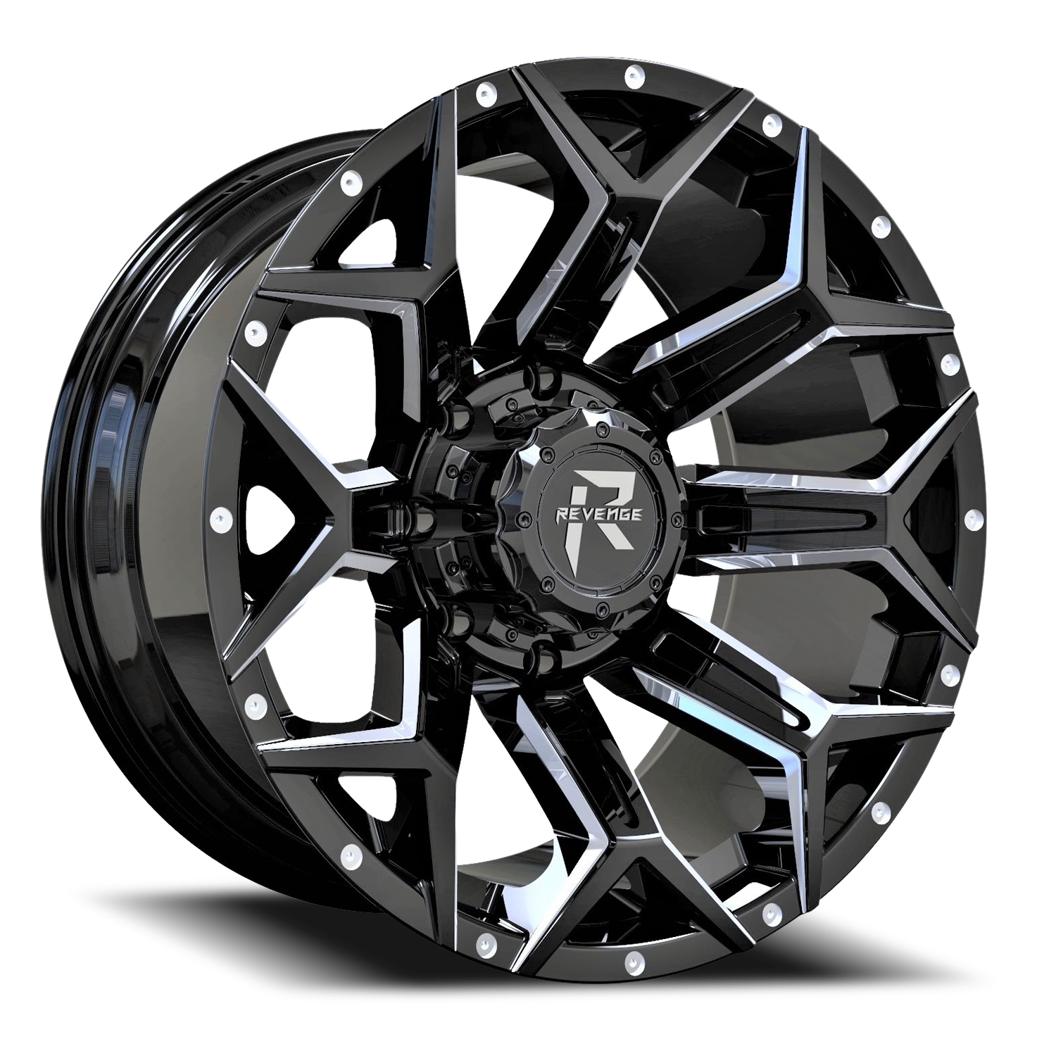 REVENGE OFFROAD RV202 20X10 -19 6X135/6X139.7 BLACK MILLED