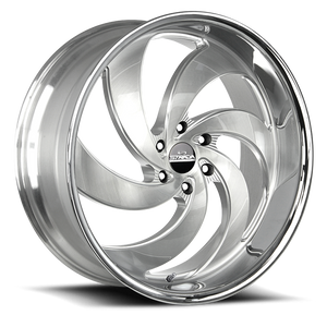 STRADA STREET CLASSICS C06 RETRO 6 26X10 18MM 5X139.7 BRUSHED FACE SILVER MILLED SS | C06653918BFSMLSS